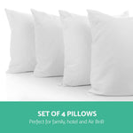 Giselle Bedding Set of 4 Firm Cotton Pillows