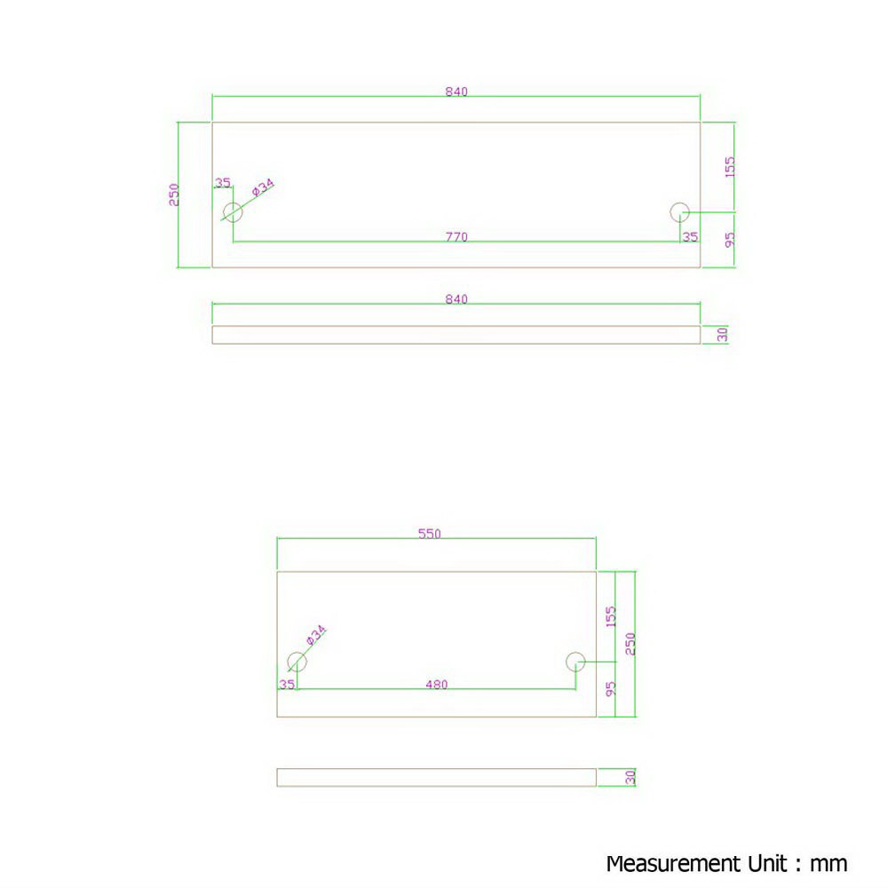Artiss 3 Level 84cm DIY Adjustable Metal Bookshelf