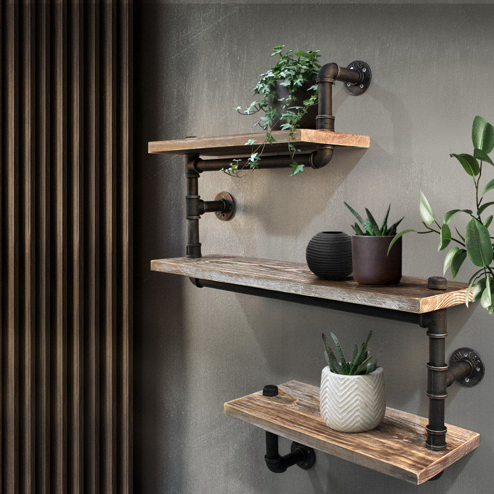 Artiss 3 Level 84cm DIY Adjustable Metal Bookshelf