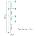 Artiss DIY Metal Ceiling Pipe Shelf