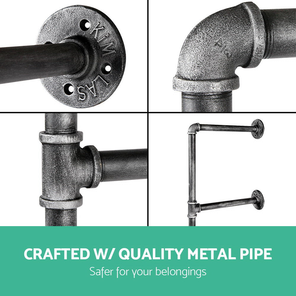 Artiss DIY Metal Ceiling Pipe Shelf