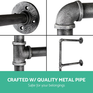 Artiss DIY Metal Ceiling Pipe Shelf