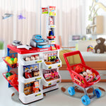Keezi 24 Piece Kids Super Market Toy Set - Red & White