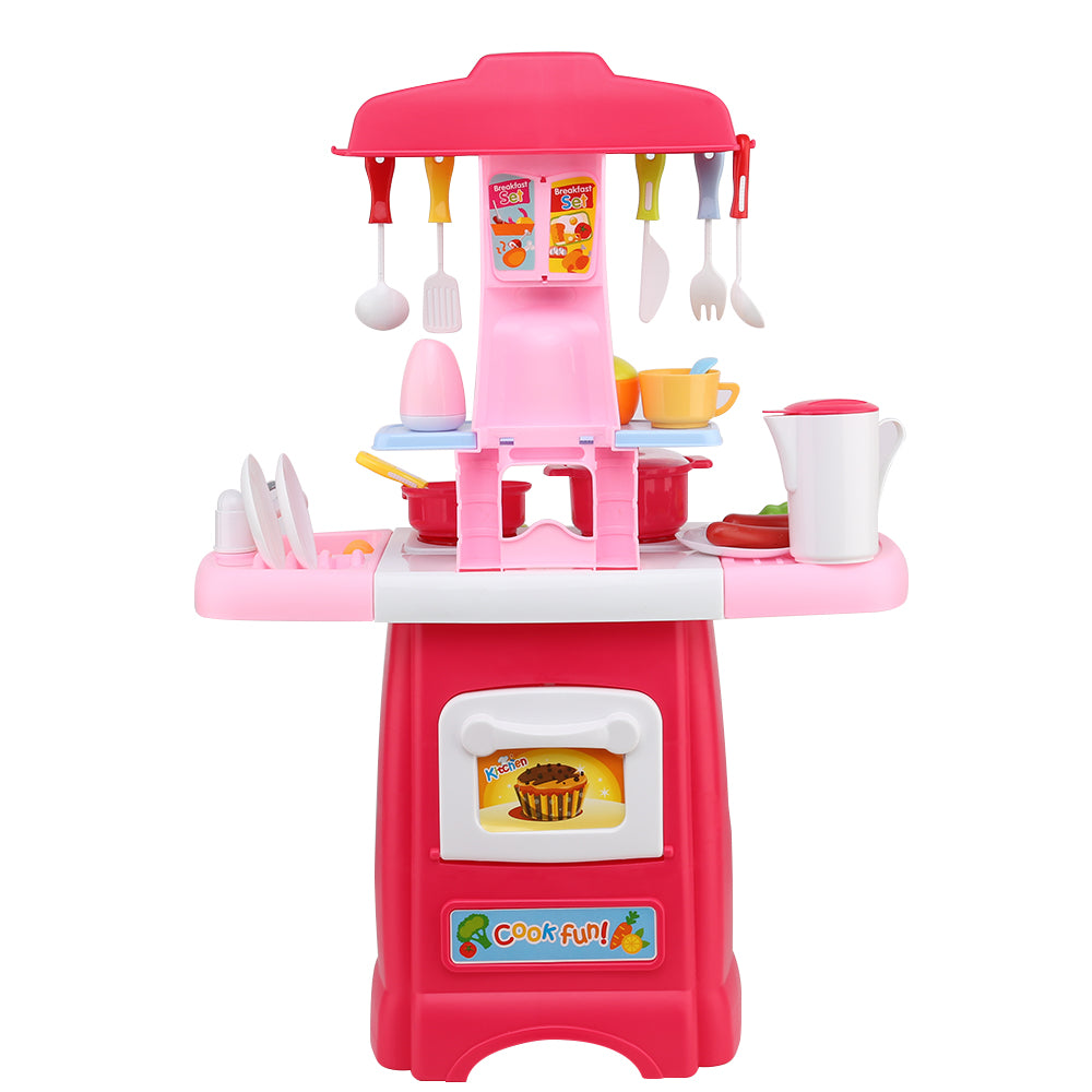 Keezi Kids Kitchen and Trolley Playset - Red