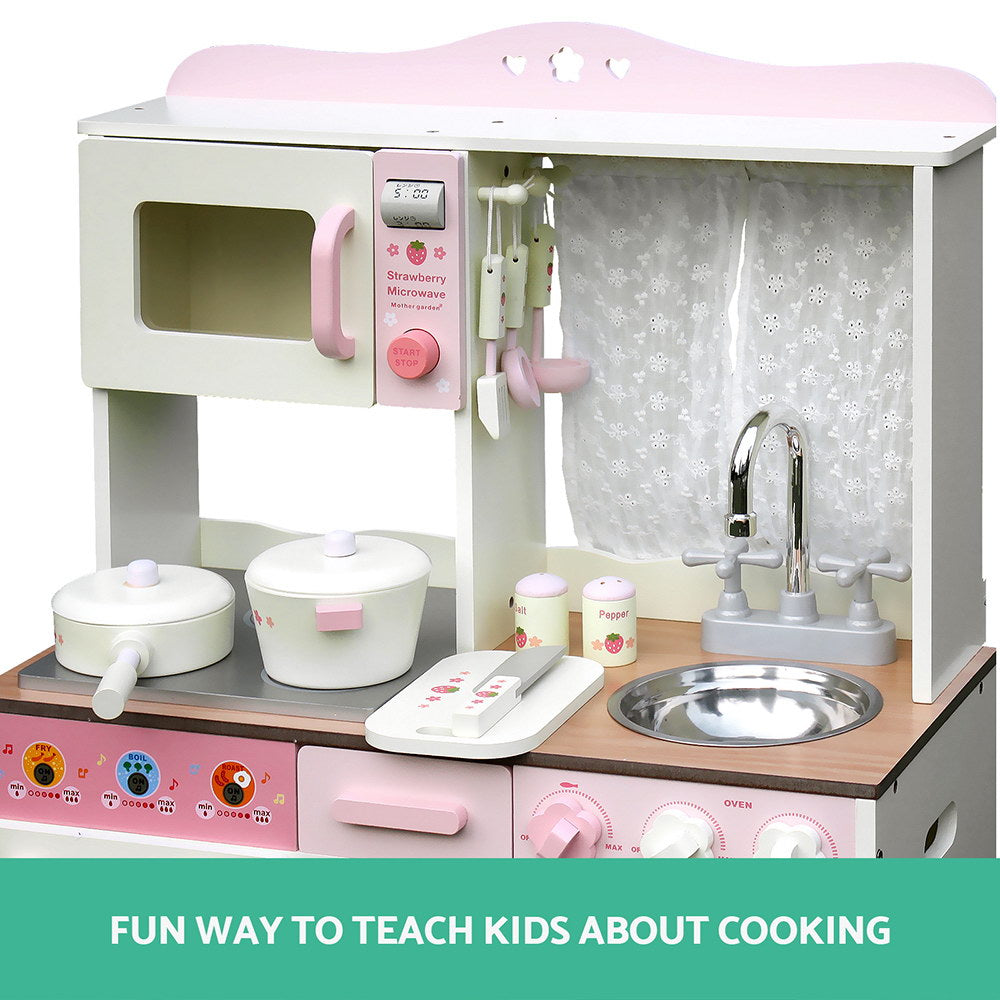 Keezi Kids Kitchen Play Set - Off White