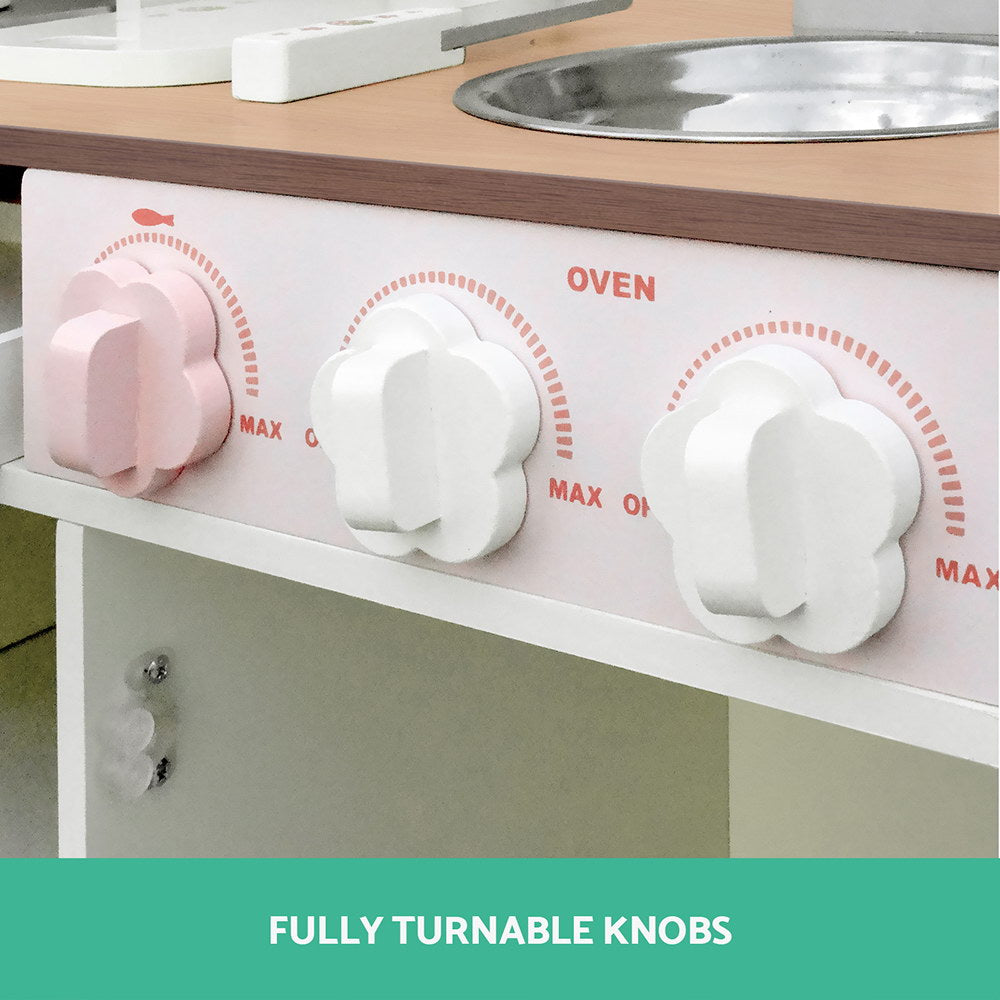 Keezi Kids Kitchen Play Set - Off White