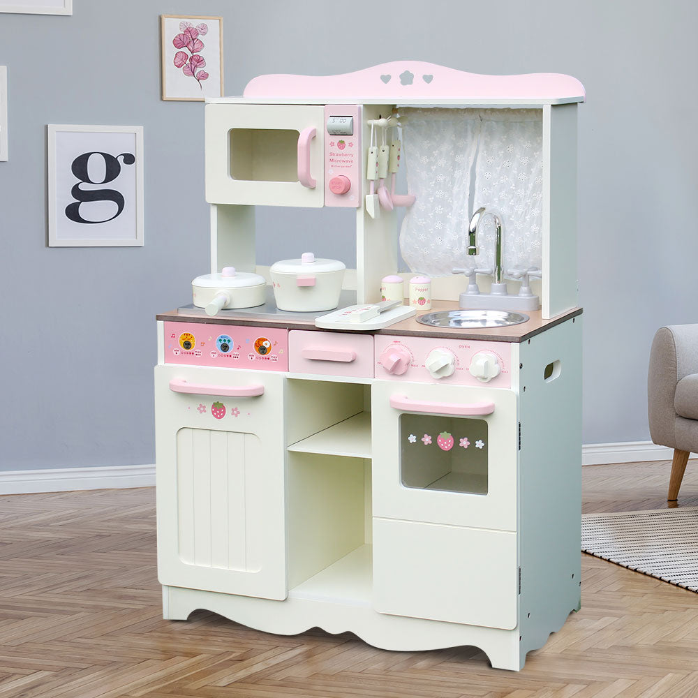 Keezi Kids Kitchen Play Set - Off White