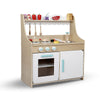 Keezi Kids Wooden Kitchen Play Set - Natural & White