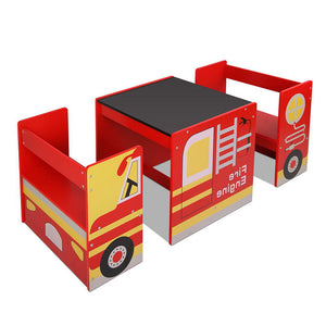 Keezi Kids Fire Truck Table & Chair Set 