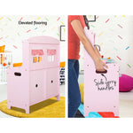 Keezi Kids Wooden Kitchen Play Set - Pink & Silver