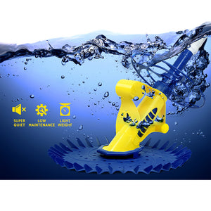 Aquabuddy Pool Cleaner Swimming Cleaning Automatic Floor Climb Wall Yellow And Blue