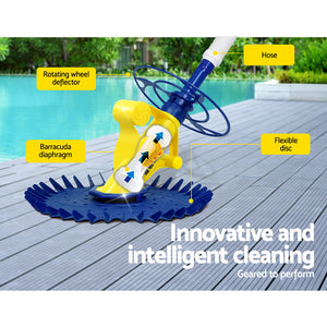 Aquabuddy Pool Cleaner Swimming Cleaning Automatic Floor Climb Wall Yellow And Blue