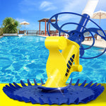 Aquabuddy Pool Cleaner Swimming Cleaning Automatic Floor Climb Wall Yellow And Blue