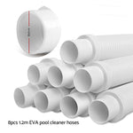 Aquabuddy Pool Cleaner Hose EVA Spare Length Generic White Kreepy Krauly 8x120cm