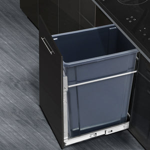 Devanti 20L Pull Out Bin Door Mount Kitchen Rubbish Bin Grey