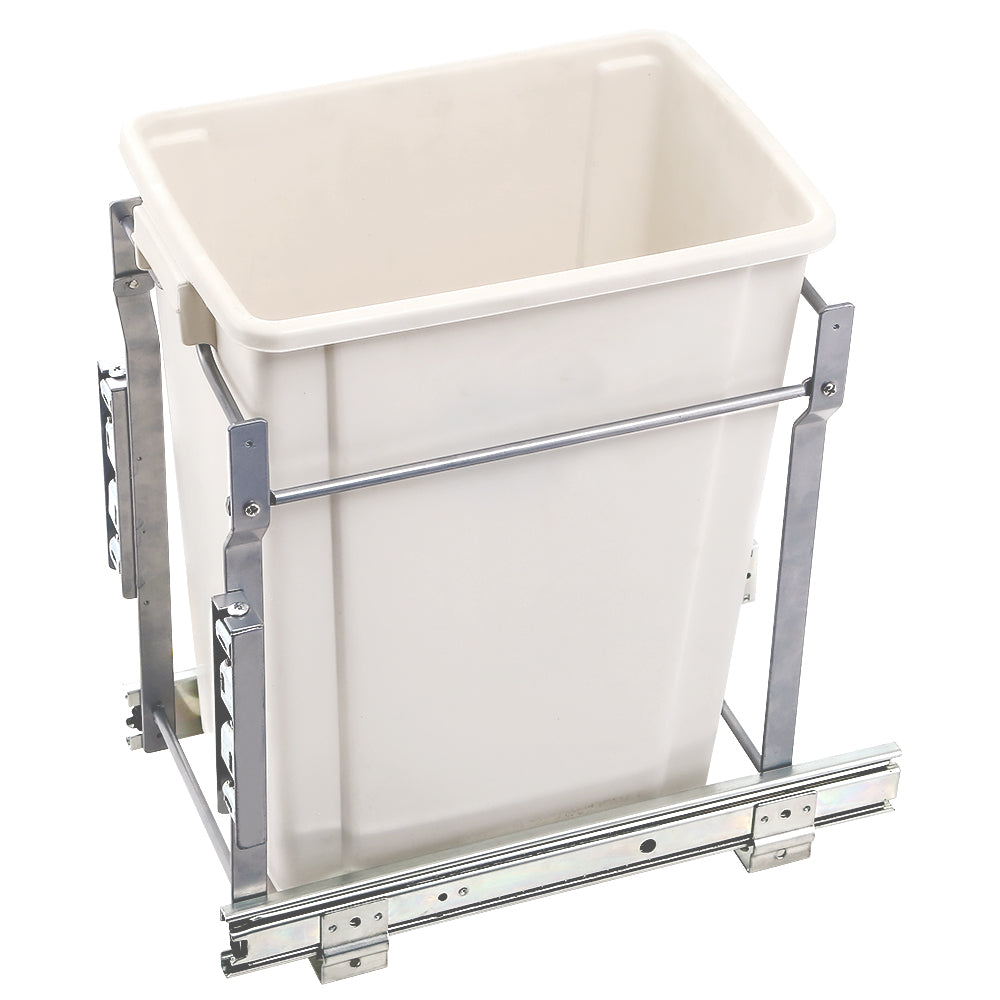 Devanti 20L Pull Out Bin Door Mount Kitchen Rubbish Bin White