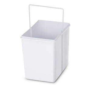 Set of 2 15L Twin Pull Out Bins - White