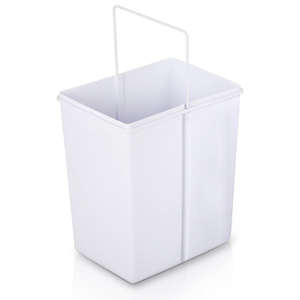 Set of 2 20L Twin Pull Out Bins - White