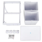 Set of 2 20L Twin Pull Out Bins - White