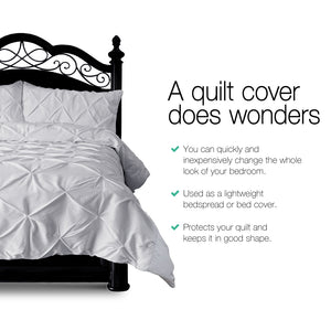 Giselle Bedding Queen Size Quilt Cover Set - Grey