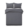 Giselle Bedding King Size Classic Quilt Cover Set - Charcoal