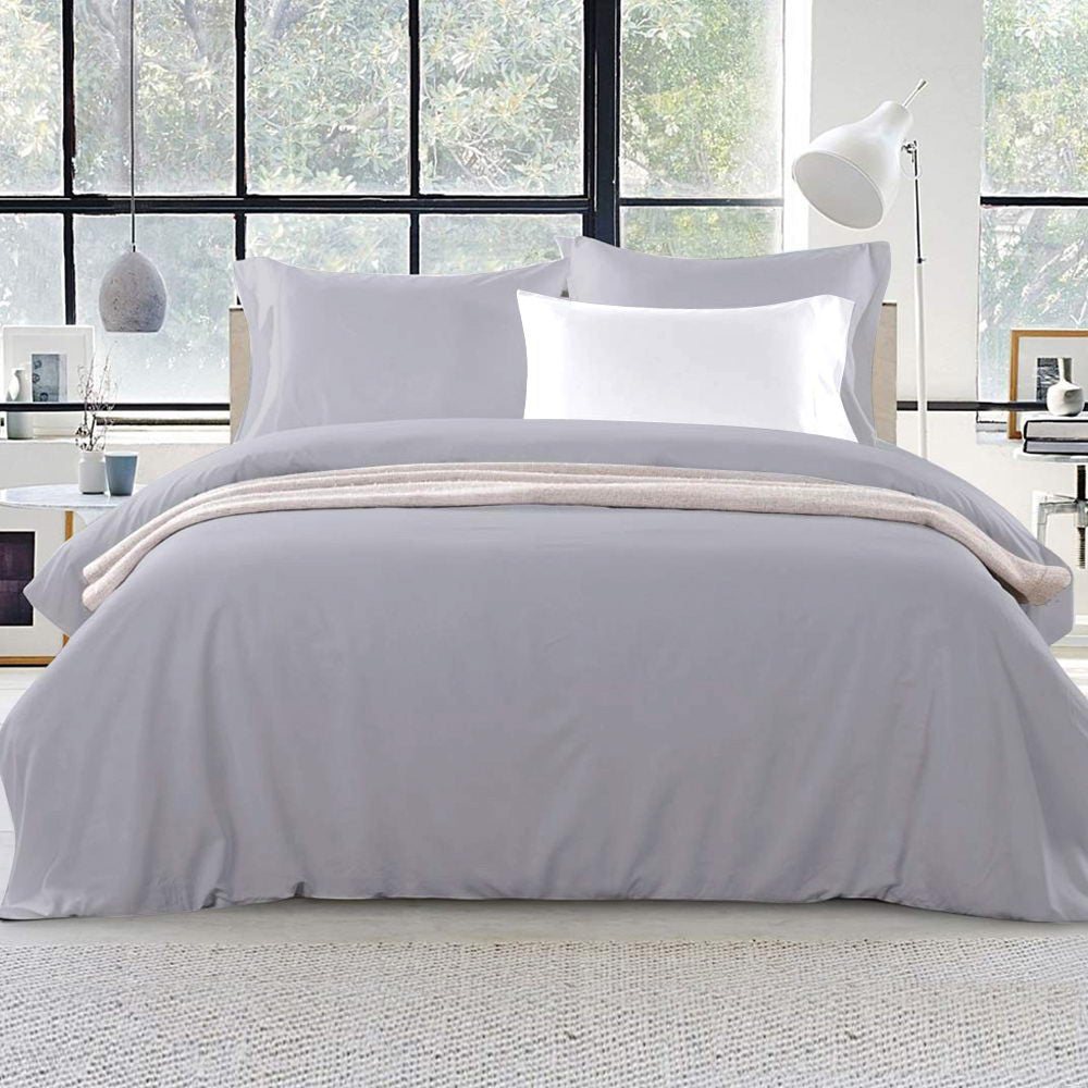 Giselle Bedding King Size Classic Quilt Cover Set - Grey