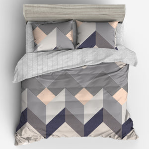 Giselle Bedding Quilt Cover Set King Bed Doona Duvet Sets Geometry Square Pattern