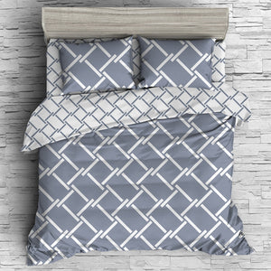 Giselle Bedding Quilt Cover Set King Bed Doona Duvet Reversible Sets Geometry Pattern