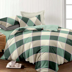 Giselle Bedding Quilt Cover Set King Bed Doona Duvet Reversible Sets Square Diamond Pattern