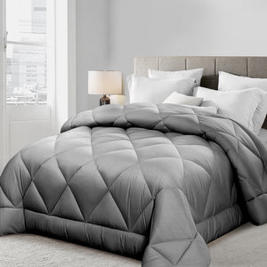 Giselle Bamboo Microfibre Microfiber Quilt 700GSM King Doona All Season Grey