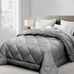 Giselle Bamboo Microfibre Microfiber Quilt 700GSM Duvet Cover SK All Season Grey