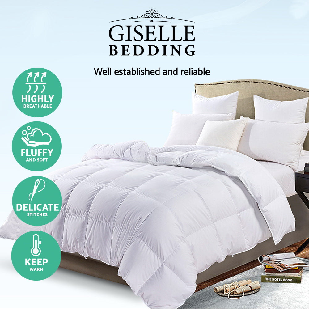 Giselle Bedding Super King Light Weight Duck Down Quilt 