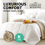 Giselle Bedding King Size Merino Wool Duvet Quilt