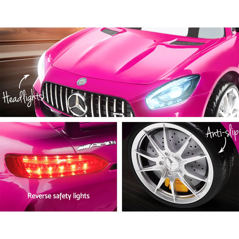 Kids Ride On Car MercedesBenz AMG GT R Electric Pink