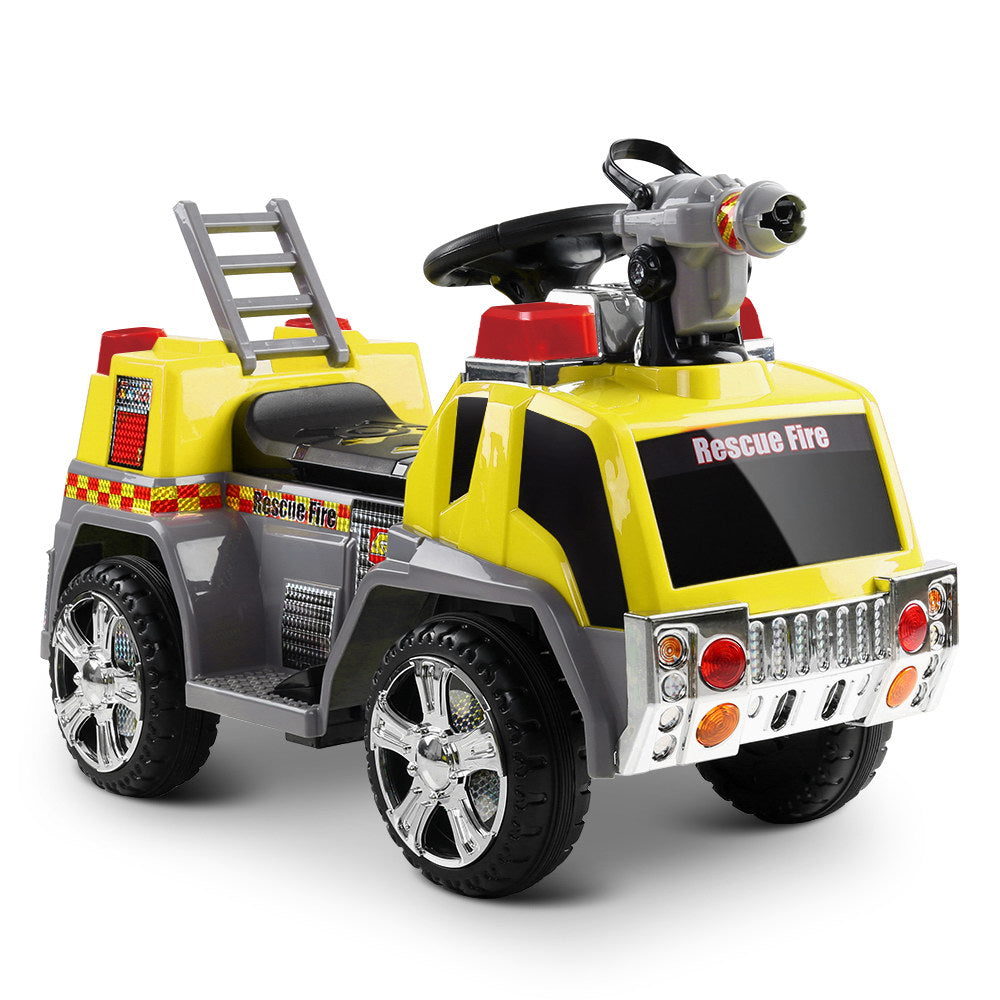 Rigo Kids Ride On Fire Truck Motorbike Motorcycle Car Yellow