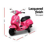 Rigo Kids Ride On Motorbike Vespa Licensed Motorcycle Car Toys Pink