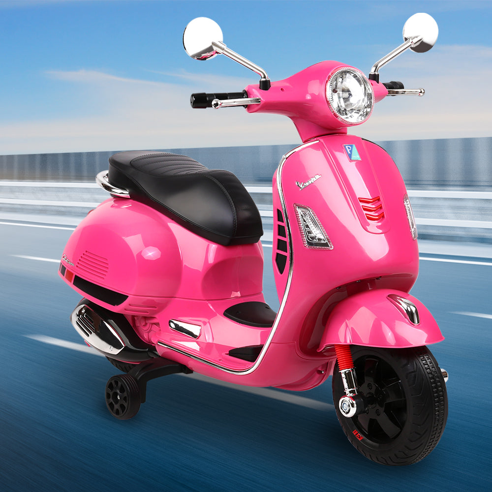 Rigo Kids Ride On Motorbike Vespa Licensed Motorcycle Car Toys Pink