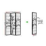 Artiss 3 Panel Room Divider Screen Privacy Dividers Pine Wood Stand Shoji Bamboo Black White