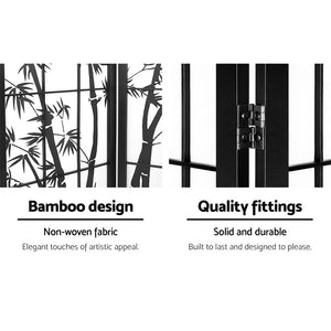 Artiss 3 Panel Room Divider Screen Privacy Dividers Pine Wood Stand Shoji Bamboo Black White