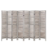 Artiss 8 Panel Room Divider Screen Privacy Wood Dividers Timber Stand Grey