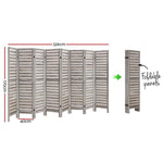 Artiss 8 Panel Room Divider Screen Privacy Wood Dividers Timber Stand Grey