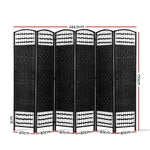 Artiss 6 Panel Room Divider - Black