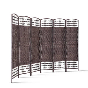 Artiss 6 Panel Room Divider - Brown