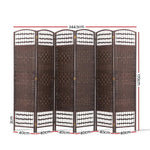 Artiss 6 Panel Room Divider - Brown