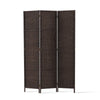 Artiss 3 Panel Room Divider Privacy Screen Rattan Woven Wood Stand Brown