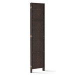 Artiss 3 Panel Room Divider Privacy Screen Rattan Woven Wood Stand Brown