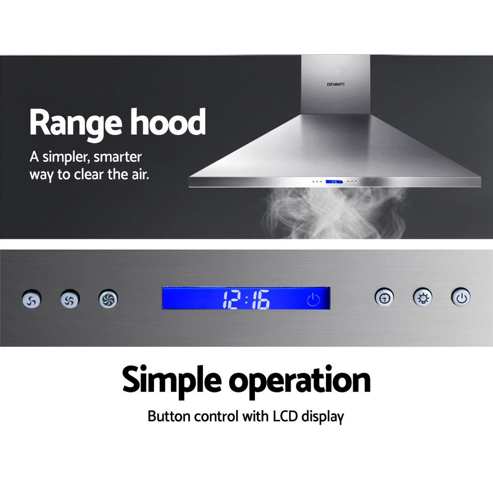 DEVANTI 1500mm Commercial BBQ Rangehood - Silver