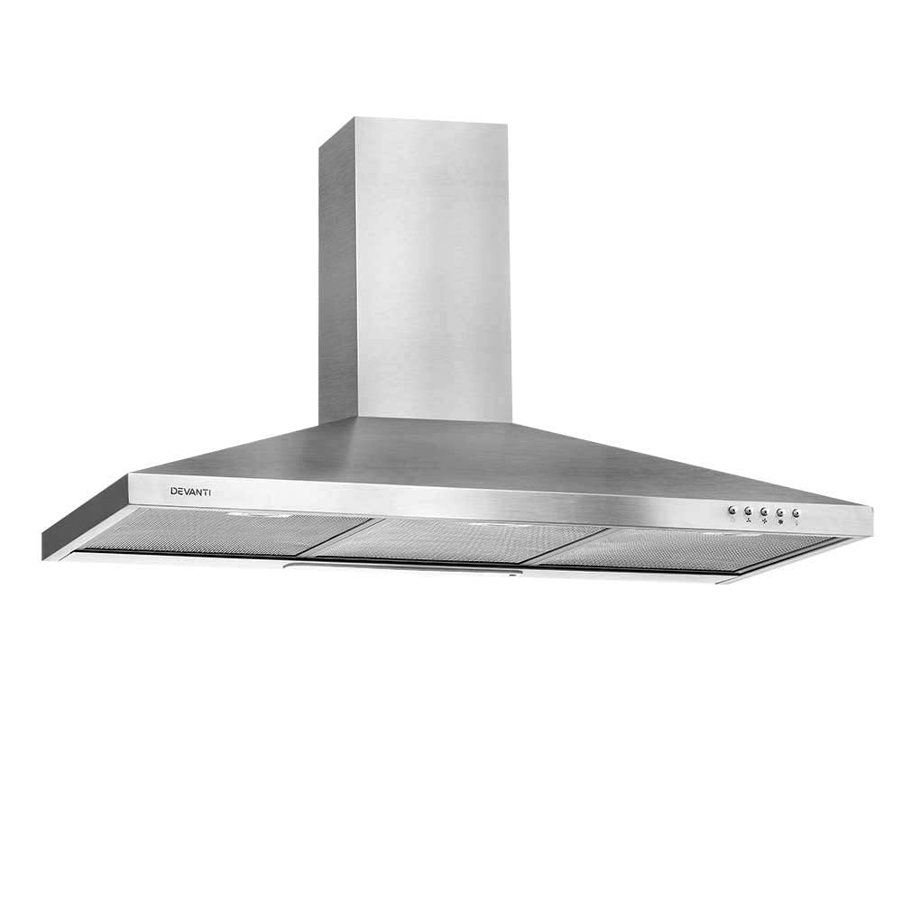 DEVANTi 900mm Rangehood Stainless Steel Range Hood Home Kitchen Canopy