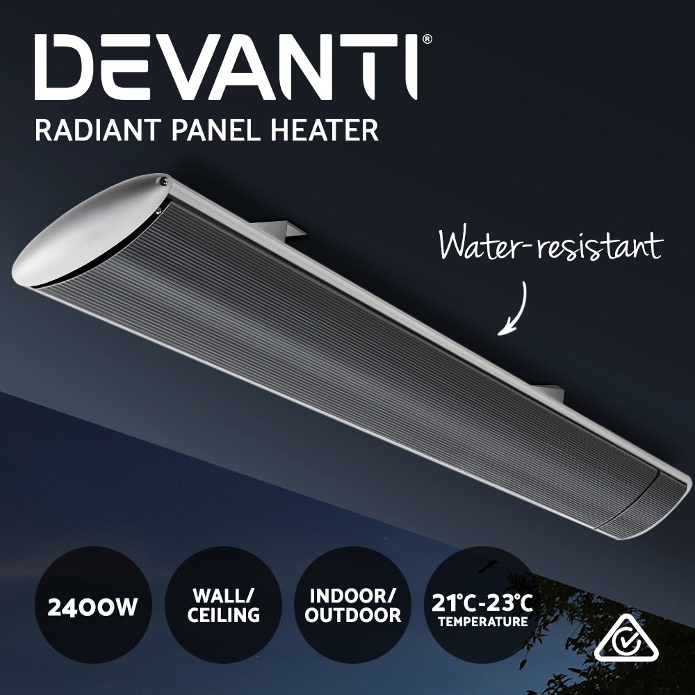 Devanti 2400W Slimline Infrared Heater Panel 