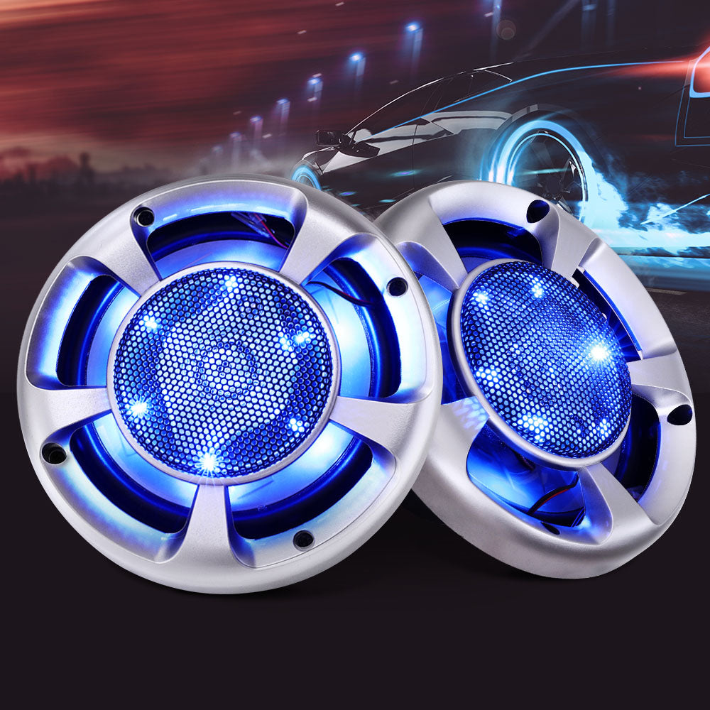 Giantz Set of 2 6.5inch LED Light Car Speakers